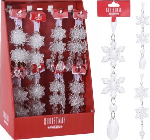 Zawieszka na choinkę śnieżynka ozdoba świąteczna 18 cm 1szt