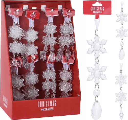 Zawieszka na choinkę śnieżynka ozdoba świąteczna 18 cm 1szt
