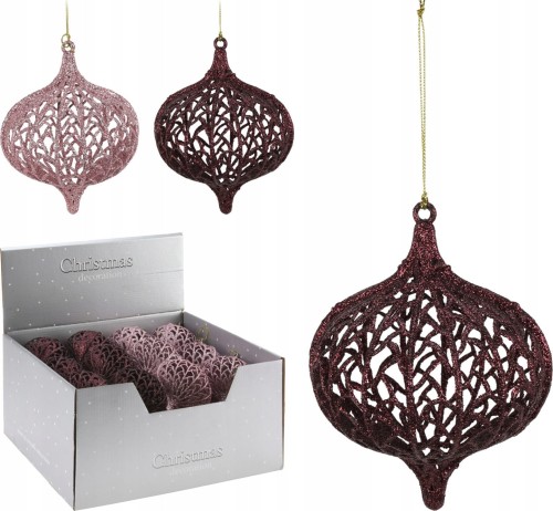 Bombka na choinkę ażurowa nietłukąca 13x10 cm 1 szt