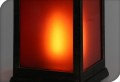 Latarnia świąteczna z płomieniem LED czarna 23x10 cm
