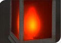 Latarnia świąteczna z płomieniem LED biała 23x10 cm