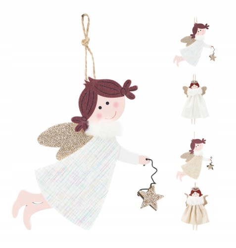 Zawieszka na choinkę Anioł ozdoba świąteczna 14 cm