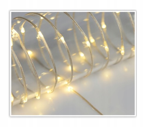 Lampki choinkowe świąteczne białe ciepłe 100 LED 5m