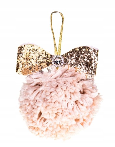 Zawieszka na choinkę świąteczna ozdobna pompon 10 cm