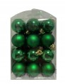 Zestaw bombek na choinkę nietłukące zielone 36 sztuk 2,5 cm