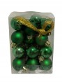Zestaw bombek na choinkę nietłukące zielone 36 sztuk 2,5 cm