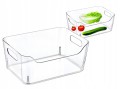 Organizer do lodówki prostokątny przezroczysty 23x16x9,5 cm