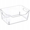 Organizer do lodówki prostokątny przezroczysty 23x16x9,5 cm