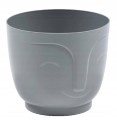 Osłonka szara plastikowa na kwiaty Atena 18x16 cm