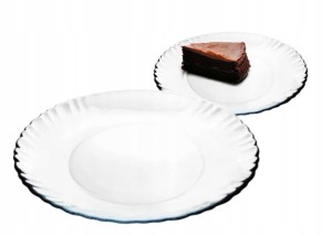 Talerz płytki szklany deserowy przezroczysty 19 cm