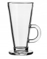 Szklanka na kawę latte z uchem przezroczysta 260 ml