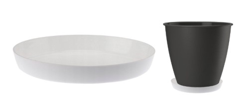 Podstawka biała plastikowa pod doniczkę 14,5 cm Cristal