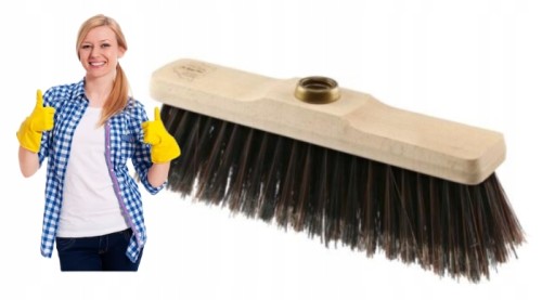 Miotła do zamiatania drewniana uniwersalna 28x5,5 cm