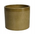 Osłonka ceramiczna na kwiaty pistacjowa ozdobna 12 cm Lazur