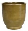 Osłonka ceramiczna na nóżce pistacjowa ozdobna 13,5 cm Lazur