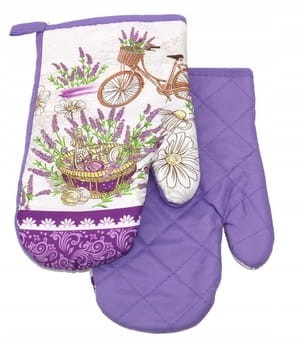 Rękawice kuchenne z magnesem izolacyjne fioletowe  2 sztuki