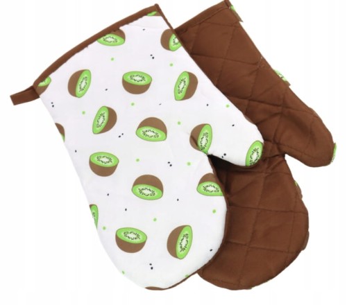 Rękawice kuchenne z magnesem izolacyjne brązowe 2 sztuki