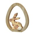 Figurka wielkanocna jajko drewniane i królik 24 cm 1 szt