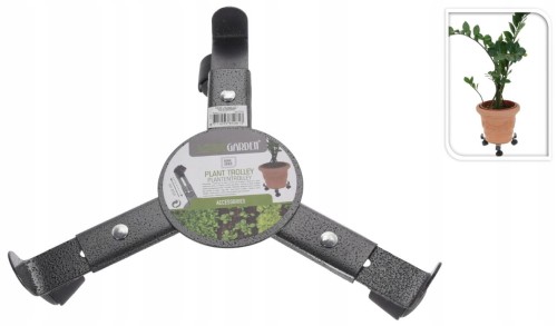 Podstawka pod doniczkę regulowana metalowa z kółkami 30 cm