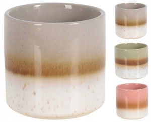 Osłonka ceramiczna dekoracyjna na kwiaty mozaika 7,5 cm
