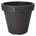 Osłonka plastikowa czarna ozdobna na kwiaty 35 cm