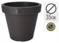 Osłonka plastikowa czarna ozdobna na kwiaty 35 cm