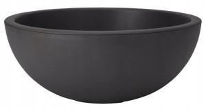 Osłonka okrągła czarna plastikowa na kwiaty 40x16 cm
