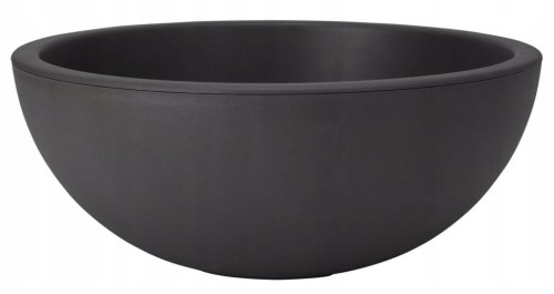 Osłonka okrągła czarna plastikowa na kwiaty 40x16 cm