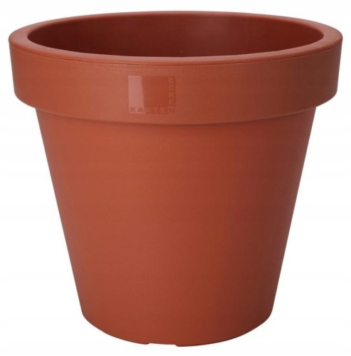 Doniczka plastikowa brązowa dekoracyjna na kwiaty 35 cm