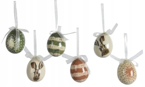 Jajko wielkanocne zawieszka pisanka świąteczna 4x6 cm