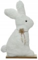 Zajączek wielkanocny figurka ze sztucznego futerka 40x22x6 cm