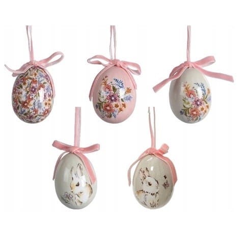 Jajko wielkanocne zawieszka świąteczna 1 sztuka 4x6 cm