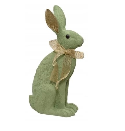 Figurka wielkanocna królik zielony 19,5x10,5x35,5 cm