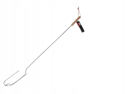 Widelec grillowy ogniskowy z drewnianą rączką 100 cm