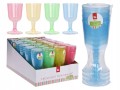 Zestaw kolorowych plastikowych kieliszków do wina 4 szt