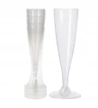 Kieliszki do szampana plastikowe zestaw 130 ml 4 sztuk