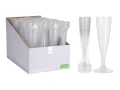 Kieliszki do szampana plastikowe zestaw 130 ml 4 sztuk