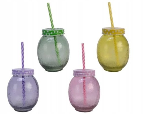 Słoik szklany z zakrętką na napój 13,5x10 cm