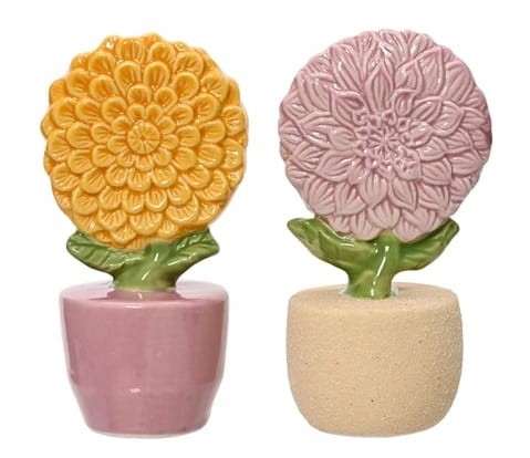 Figurka ozdobna porcelanowa kwiatek dalia 14 cm