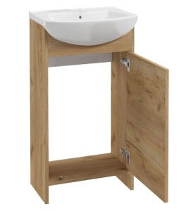 Szafka łazienkowa z umywalką dąb złoty 45 cm Frigo