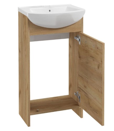 Szafka łazienkowa z umywalką dąb złoty 45 cm Frigo