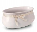 Osłonka ceramiczna różowa na kwiaty 18x8cm