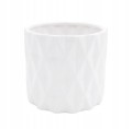 Osłonka ceramiczna na doniczkę walec biała 13x12,5cm