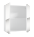 Szafka łazienkowa z lustrem wisząca biała 60 cm Multi Glass