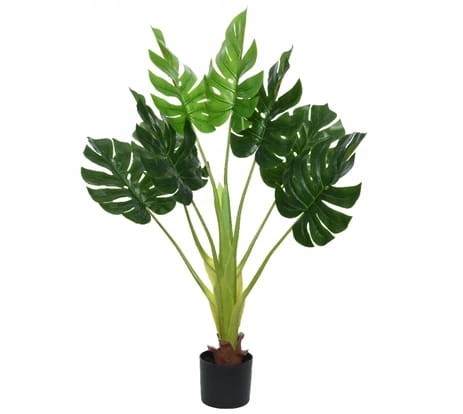 Monstera zielona w doniczce sztuczna dekoracyjna 105 cm