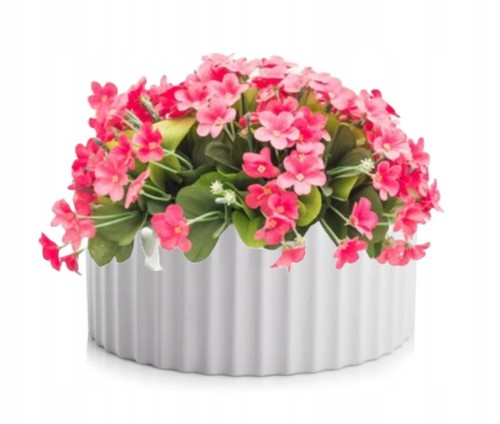 Osłonka ceramiczna biała misa elegancka 26x13 cm