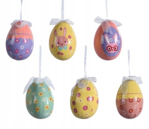 Jajko wielkanocne pisanka ozdobna zawieszka 4x6 cm