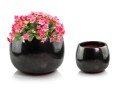 Doniczka ceramiczna owalna grafitowa ogrodowa 33x23cm