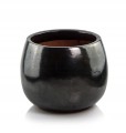 Doniczka ceramiczna owalna grafitowa ogrodowa 33x23cm