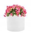 Osłonka ceramiczna biała walec prosta 15x15,5cm